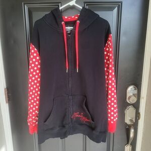 Disney Black and Red Polka Dot Hoodie